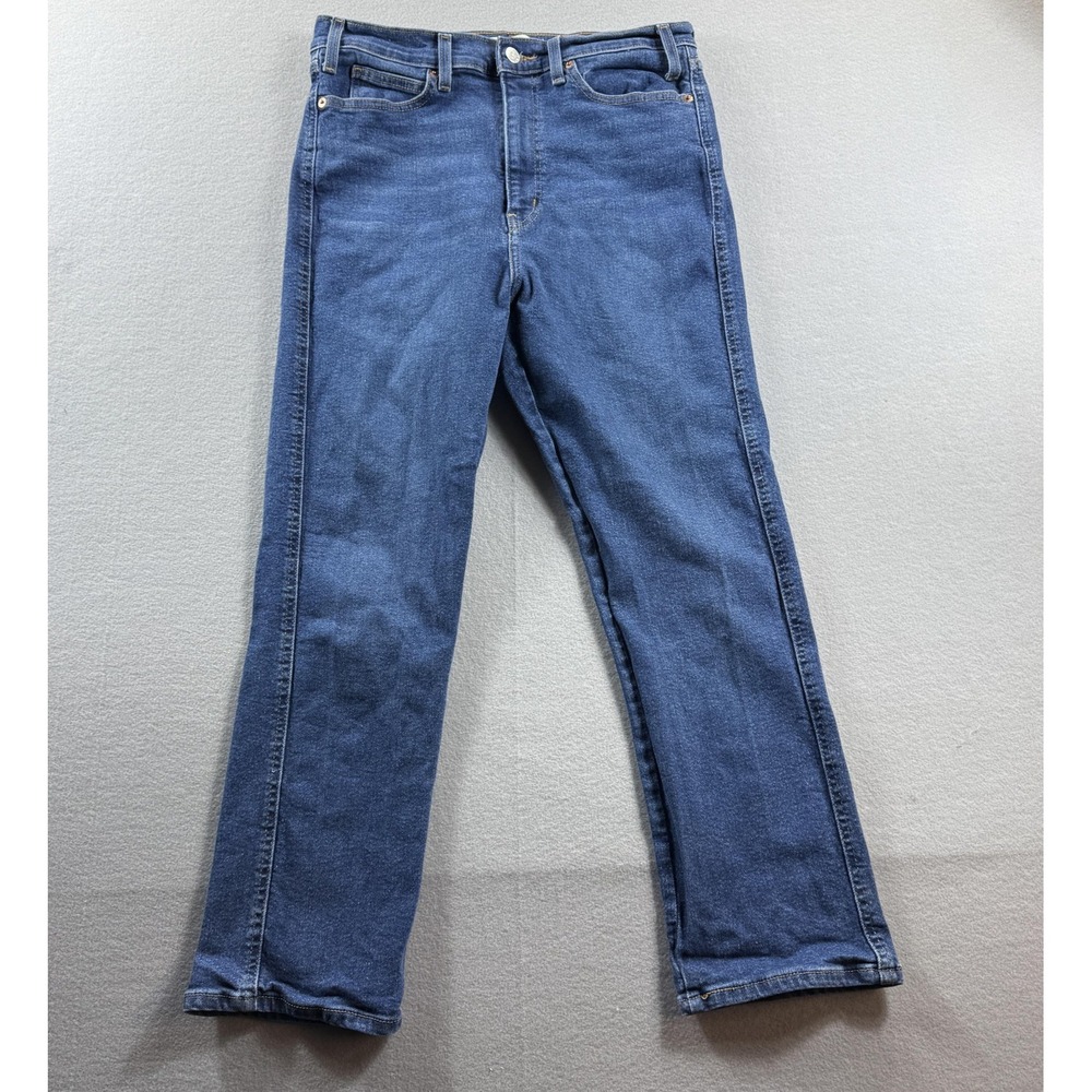 Signature Levi Strauss Jeans Womens 10‎ Blue High Rise Straight Stretch 30x26